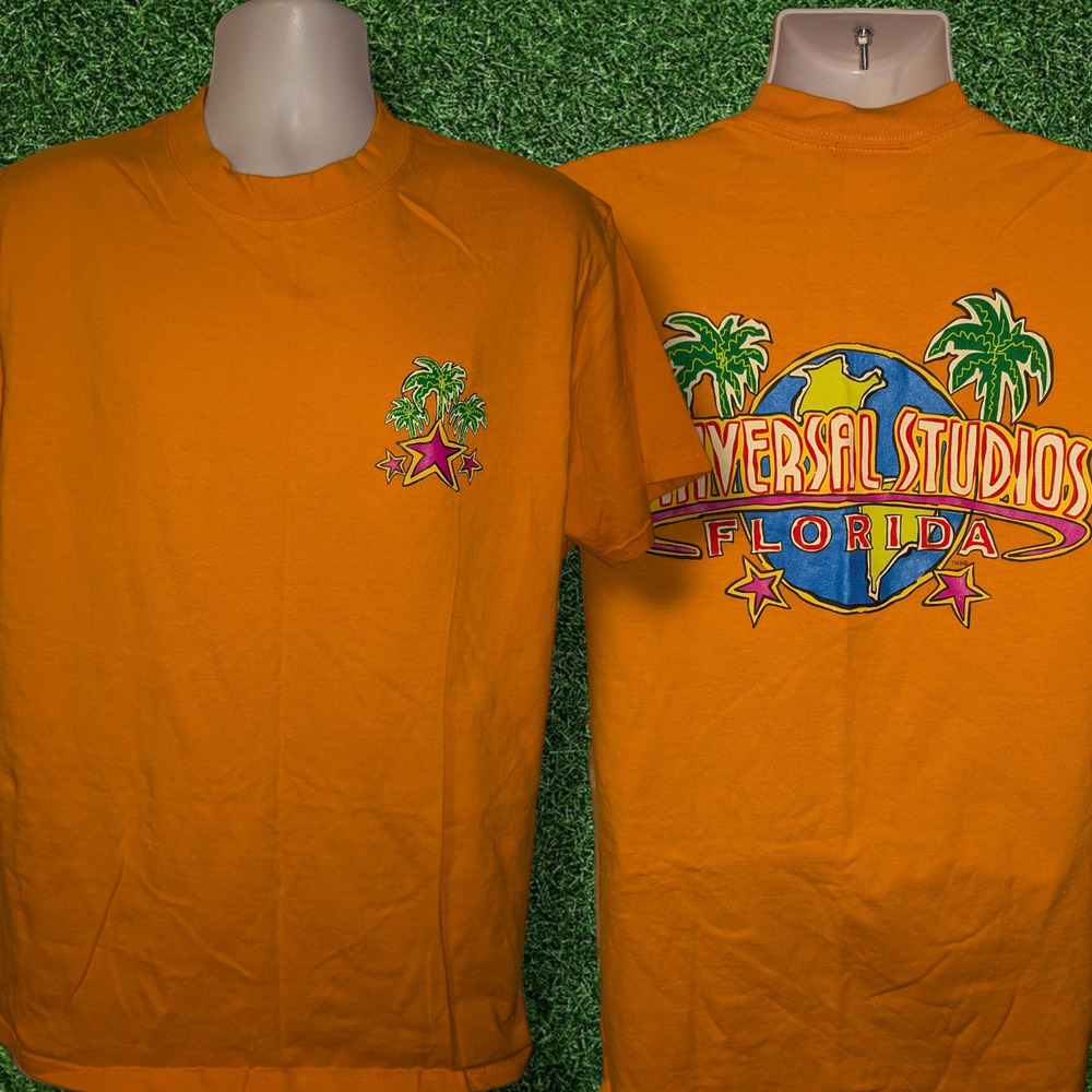 Vintage y2K Universal Studios T-shirt - Orange - LARGE